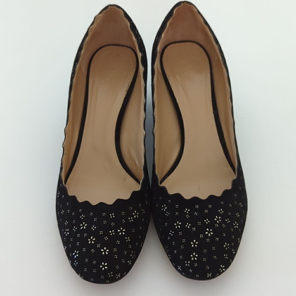 Chloe Lauren Block Heel Pumps Size 9 1/2 - Picture 5 of 11